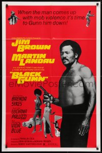 4t116 BLACK GUNN 1sh 1972 Jim Brown is dynamite, Martin Landau, Brenda Sykes