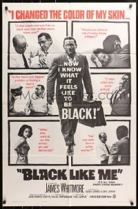 4t117 BLACK LIKE ME 1sh 1964 Carl Lerner, James Whitmore, know what it feels like to be black!