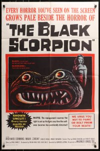 4t122 BLACK SCORPION 1sh 1957 art of wacky creature looking more laughable than horrible!