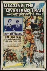 4t126 BLAZING THE OVERLAND TRAIL chapter 4 1sh 1956 Glenn Cravath art of Heroes of the Pony Express!