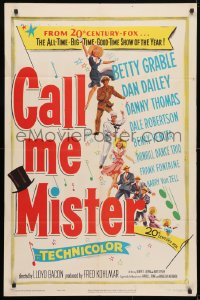 4t153 CALL ME MISTER 1sh 1951 Betty Grable, Dan Dailey, big-time good-time show of the year!