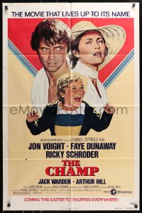4t166 CHAMP advance 1sh 1979 great montage of images of Jon Voight, Ricky Schroder, Faye Dunaway!
