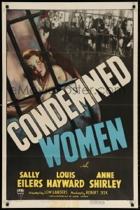 4t190 CONDEMNED WOMEN 1sh 1938 Anne Shirley with Sally Eilers & Hayward, women in prison, rare!