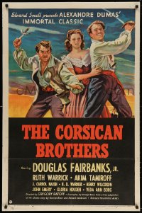 4t196 CORSICAN BROTHERS 1sh 1941 Douglas Fairbanks Jr., Ruth Warrick, Akim Tamiroff!