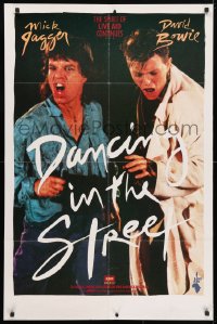 4t210 DANCING IN THE STREET 1sh 1985 great huge image of Mick Jagger & David Bowie singing!