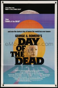 4t216 DAY OF THE DEAD 1sh 1985 George Romero's Night of the Living Dead zombie horror sequel!