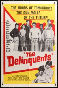 4t228 DELINQUENTS 1sh 1957 Robert Altman, Tom Laughlin way before starring in Billy Jack!