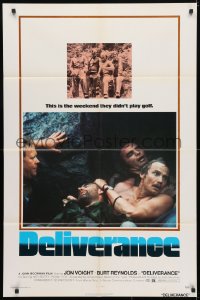 4t229 DELIVERANCE 1sh 1972 Jon Voight, Burt Reynolds, Ned Beatty, John Boorman classic!