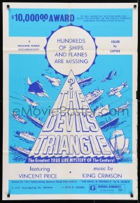 4t231 DEVIL'S TRIANGLE 1sh 1970 hundreds of ships and planes are missing in the Bermuda Triangle!