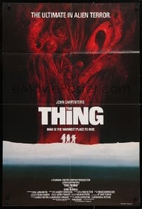 4t881 THING English 1sh 1982 John Carpenter, cool sci-fi horror art, the ultimate in alien terror!