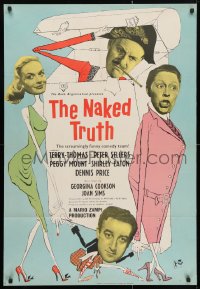 4t993 YOUR PAST IS SHOWING English 1sh 1958 Peter Sellers, Terry-Thomas, The Naked Truth!