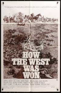 4t415 HOW THE WEST WAS WON 1sh R1970 John Ford epic, Debbie Reynolds, Gregory Peck & all-star cast!