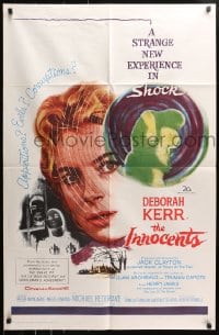 4t436 INNOCENTS 1sh 1962 Deborah Kerr is outstanding in Henry James' English classic horror!