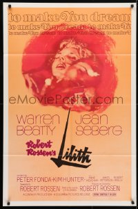 4t512 LILITH 1sh 1964 Warren Beatty, before Eve, there was evil, and her name was Jean Seberg!