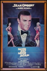 4t610 NEVER SAY NEVER AGAIN 1sh 1983 art of Sean Connery as James Bond 007 by Obrero!