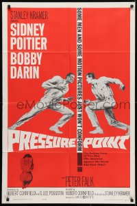 4t684 PRESSURE POINT 1sh 1962 Sidney Poitier squares off against Bobby Darin, cool art!