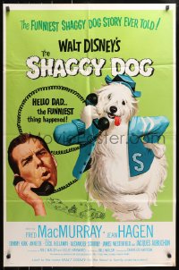 4t767 SHAGGY DOG 1sh R1967 Disney, Fred MacMurray in the funniest sheep dog story ever told!