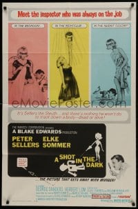 4t772 SHOT IN THE DARK 1sh 1964 Blake Edwards, Peter Sellers, sexy Elke Sommer, Pink Panther!
