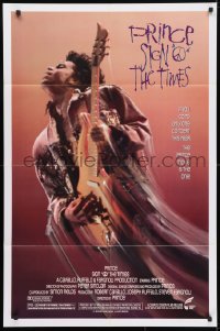 4t773 SIGN 'O' THE TIMES 1sh 1987 rock and roll concert, great image of Prince w/guitar!