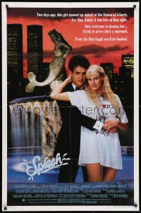 4t803 SPLASH 1sh 1984 Tom Hanks loves mermaid Daryl Hannah in New York City under Twin Towers!