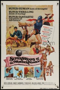 4t846 SUPERSTOOGES VS. THE WONDERWOMEN 1sh 1974 super-fantastic conquests of adventure, wacky art!