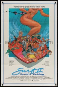 4t847 SURF II 1sh 1984 Eddie Deezen, great wacky & sexy artwork!
