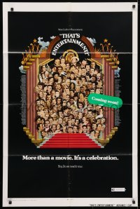 4t877 THAT'S ENTERTAINMENT advance 1sh 1974 classic MGM Hollywood scenes, it's a celebration!