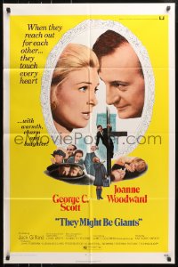 4t879 THEY MIGHT BE GIANTS 1sh 1971 George C. Scott & Joanne Woodward touch every heart!