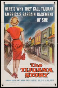 4t894 TIJUANA STORY 1sh 1957 the story of the most notorious sucker-trap in the Western Hemisphere!