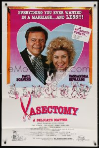 4t943 VASECTOMY 1sh 1986 wacky image of Paul Sorvino and Cassandra Edwards, a delicate matter!
