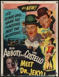 4w020 ABBOTT & COSTELLO MEET DR. JEKYLL & MR. HYDE INCOMPLETE 3sh 1953 Bud & Lou w/ Boris Karloff!
