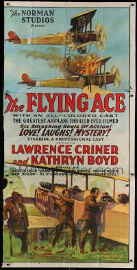 4w075 FLYING ACE 3sh 1926 cool all-black aviation, the greatest airplane thriller ever produced!