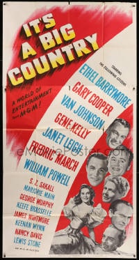 4w099 IT'S A BIG COUNTRY 3sh 1951 Gary Cooper, Janet Leigh, Gene Kelly & other major stars!