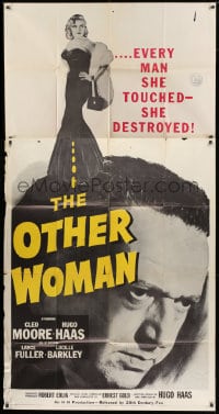 4w162 OTHER WOMAN 3sh 1954 Hugo Haas, bad girl Cleo Moore destroys every man she touches, rare!