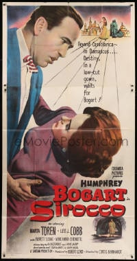 4w207 SIROCCO 3sh 1951 Humphrey Bogart goes beyond Casablanca in Damascus, sexy Marta Toren!