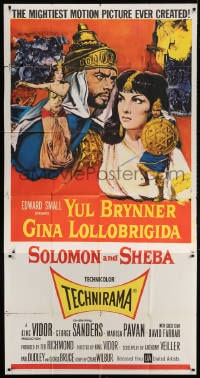 4w212 SOLOMON & SHEBA 3sh 1959 art of Yul Brynner with hair & super sexy Gina Lollobrigida!