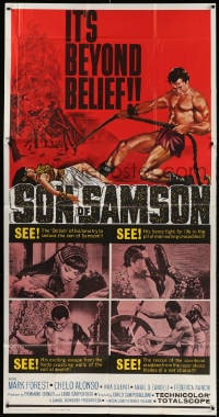 4w213 SON OF SAMSON 3sh 1962 strongman Mark Forest as Maciste, sexy Chelo Alonso, Italian!