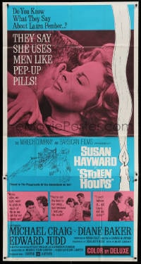 4w223 STOLEN HOURS 3sh 1963 Susan Hayward, they say she uses men like pep-up pills!
