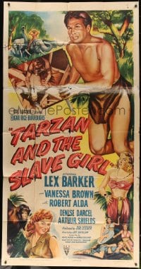 4w231 TARZAN & THE SLAVE GIRL 3sh 1950 full-length art of Lex Barker with knife + sexy ladies!
