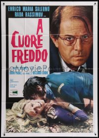 4w286 A CUORE FREDDO Italian 1p 1971 Enrico Maria Salerno, woman held down against her will!