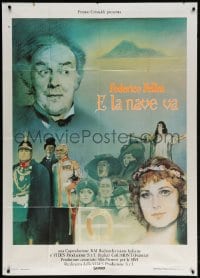 4w298 AND THE SHIP SAILS ON Italian 1p 1983 Federico Fellini's E la nave va, Rinaldo Geleng art!