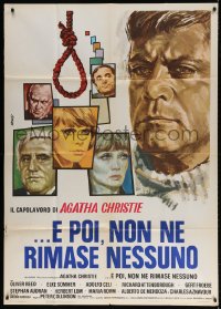 4w299 AND THEN THERE WERE NONE Italian 1p 1975 Oliver Reed, Elke Sommer, great art by Avelli!