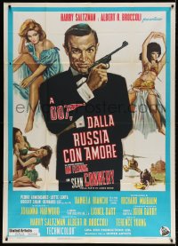 4w448 FROM RUSSIA WITH LOVE Italian 1p R1970s different art of Connery as James Bond + sexy girls!