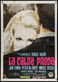 4w450 GAME IS OVER Italian 1p 1966 Roger Vadim's La Curee, Sandro Symeoni art of Jane Fonda!