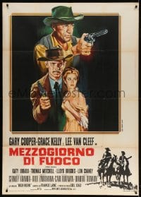 4w478 HIGH NOON Italian 1p R1960s Lee Van Cleef pictured above Gary Cooper, different art!