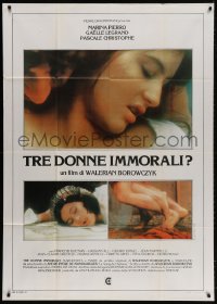 4w503 IMMORAL WOMEN Italian 1p 1979 Walerian Borowczyk's Les Heroines du mal, sexy images!