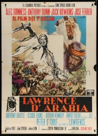 4w538 LAWRENCE OF ARABIA Italian 1p 1963 David Lean classic, Peter O'Toole, cool Cesselon art!