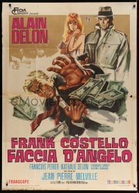 4w541 LE SAMOURAI Italian 1p 1968 Jean-Pierre Melville film noir classic, Alain Delon, Symeoni art!