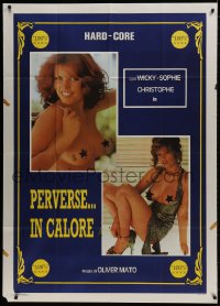 4w551 LES BESOINS DE LA CHAIR Italian 1p 1984 great images of two sexy naked women!