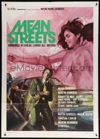 4w581 MEAN STREETS Italian 1p 1975 Robert De Niro, Scorsese, completely different art by Ciriello!